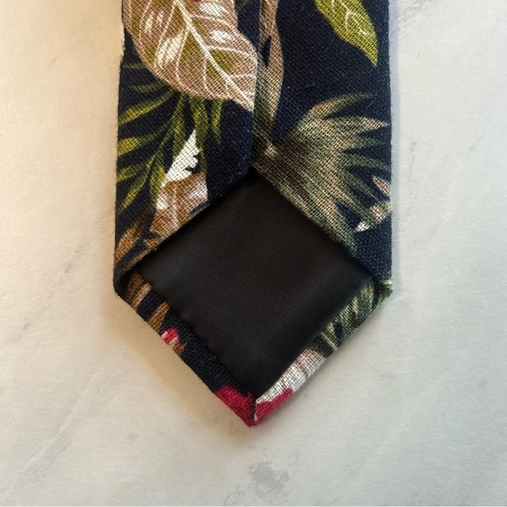 J. Crew Floral Tie - Red, Green, Black